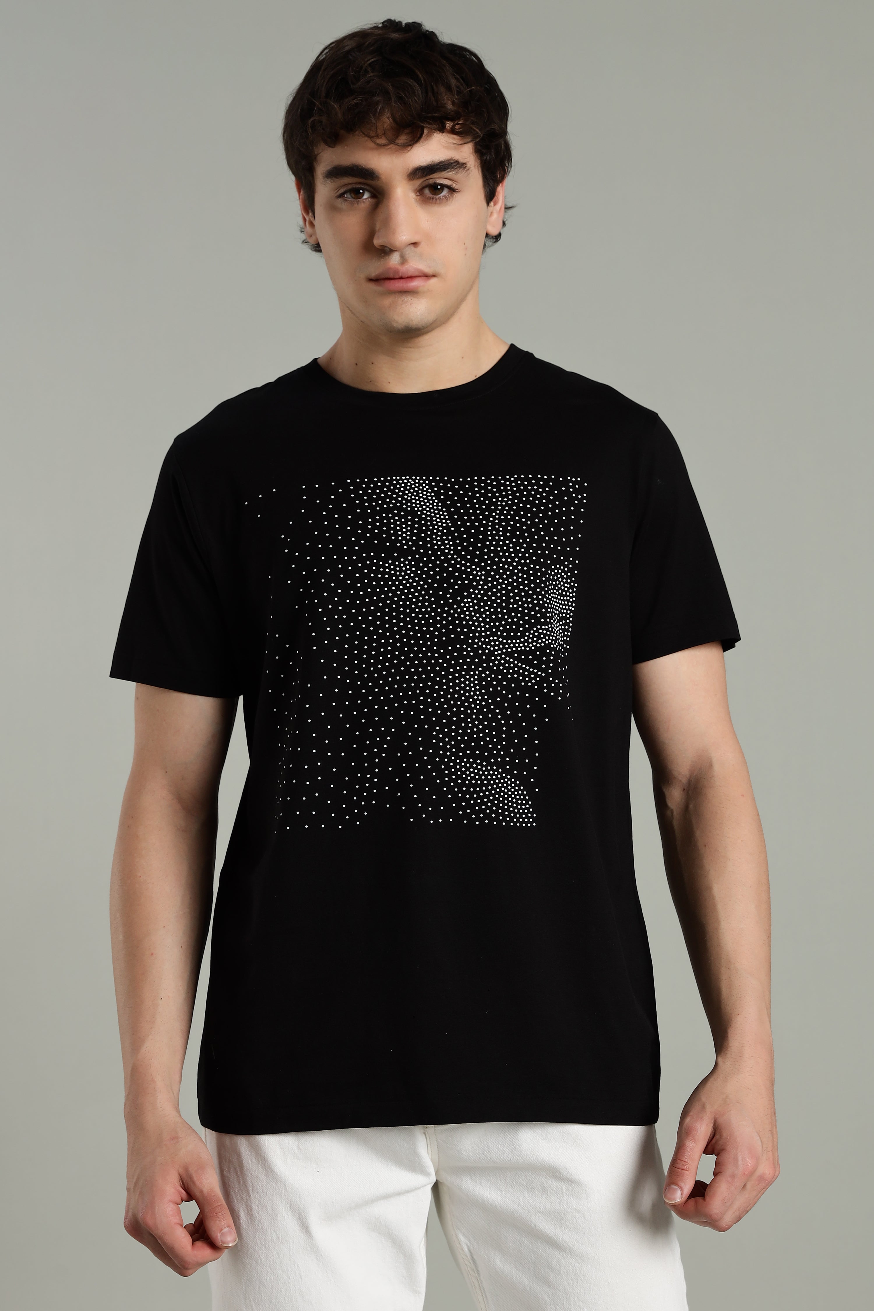 Supima Cotton T-Shirt with Glossy Artwork – “Midnight Haze”