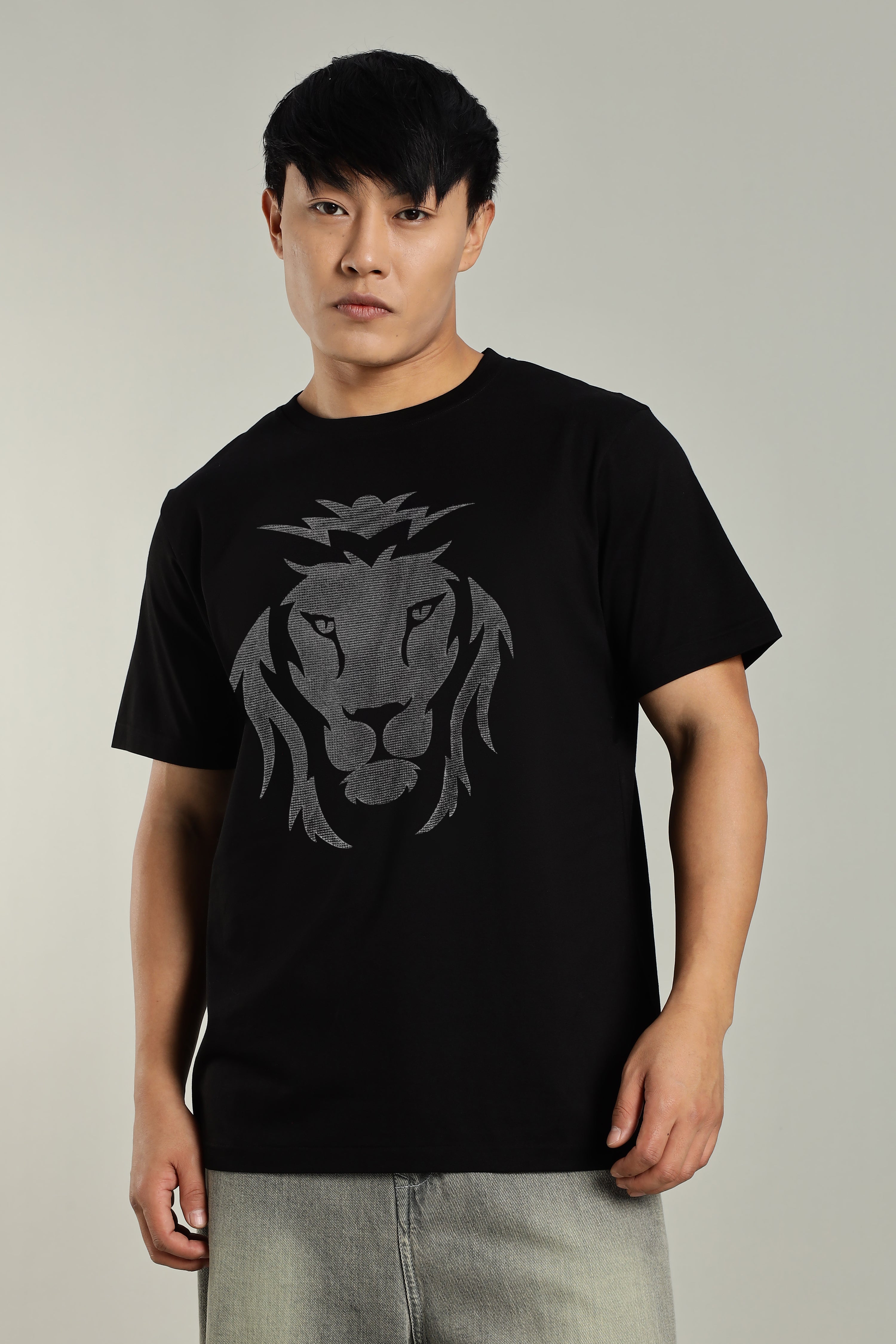 Reflective Lion Graphic T-Shirt – Premium Supima Cotton